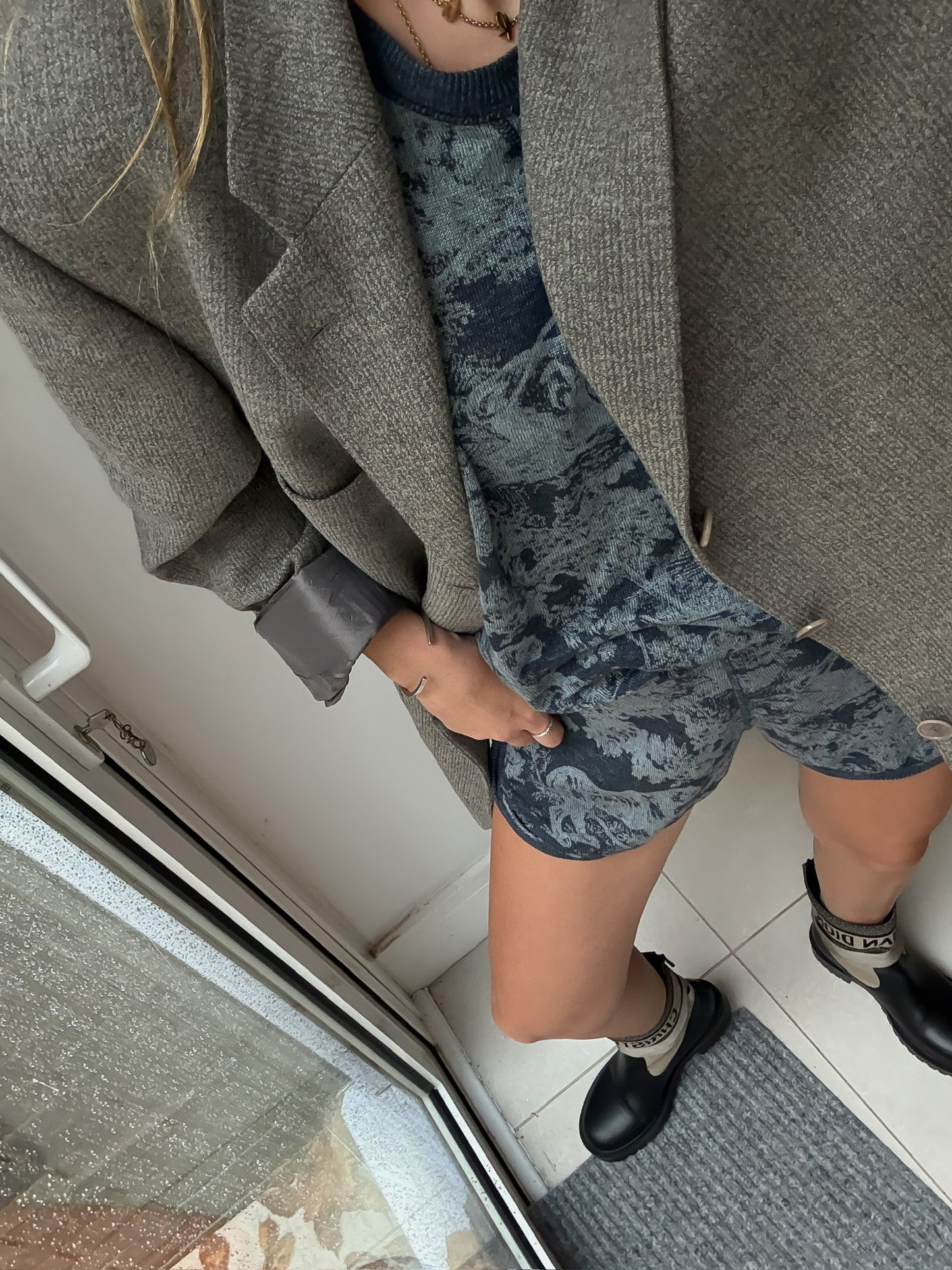 Dior Grey Toile De Jouy Motif Set - UK 8