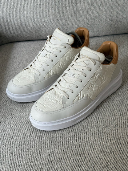 Louis Vuitton White Beverley Hills Trainers UK 8.5