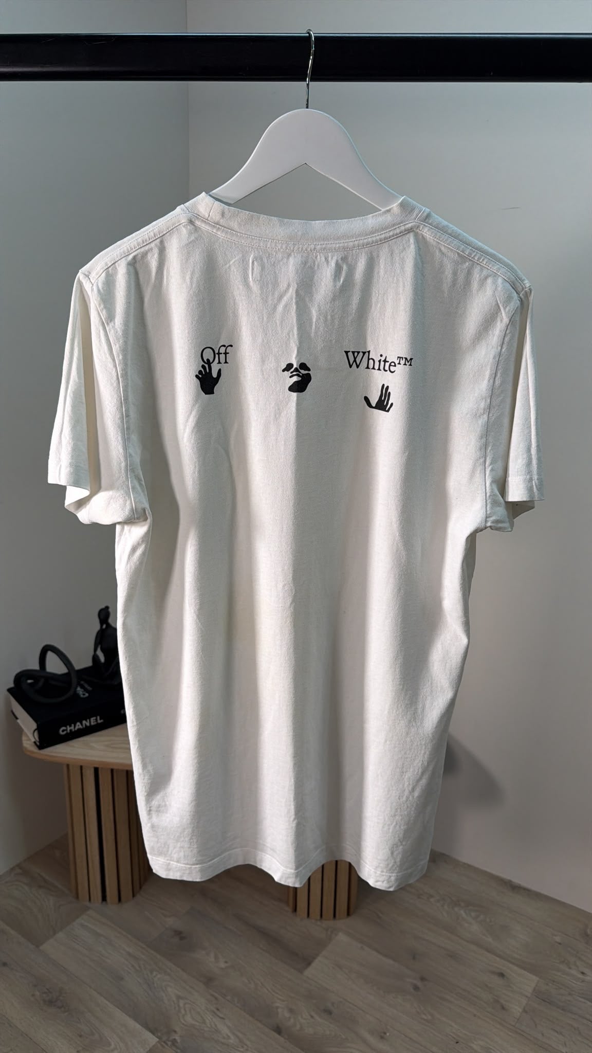 Off-White White Hands Marker Small Logo T-Shirt – Medium