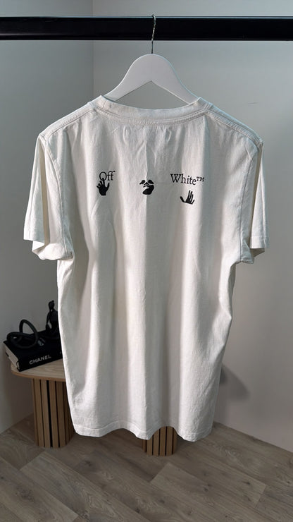 Off-White White Hands Marker Small Logo T-Shirt – Medium