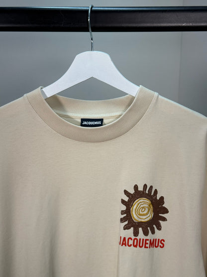 Jacqumus Men's Le Soleil Logo T-shirt In Neutrals - Large