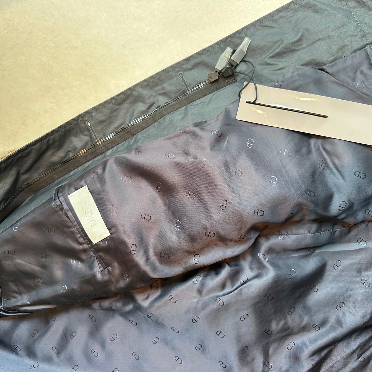 Dior Navy Woven CD Buckle Jacket, brand new in tags - Large