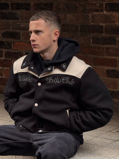 Billionaire Boys Club Black Off-White Western Heart Bomber Varsity Jacket - XL