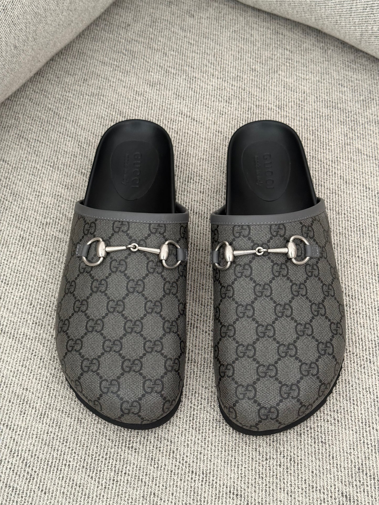 Gucci GG Horsebite Slider Mules- UK 10 Brand New