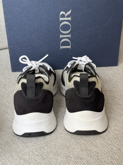 Dior B25 Oblique Black Suede White Trainers - 42/UK8