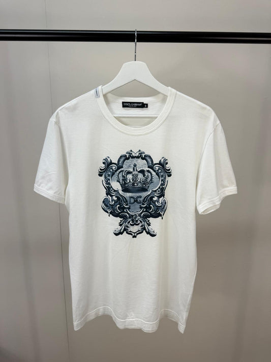 Dolce & Gabbana Blue Crown T-Shirt - 46, UK Small