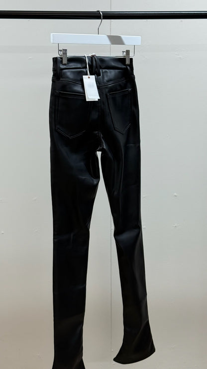 Good America Black Leather Flare Pants , New With Tags - 0/25