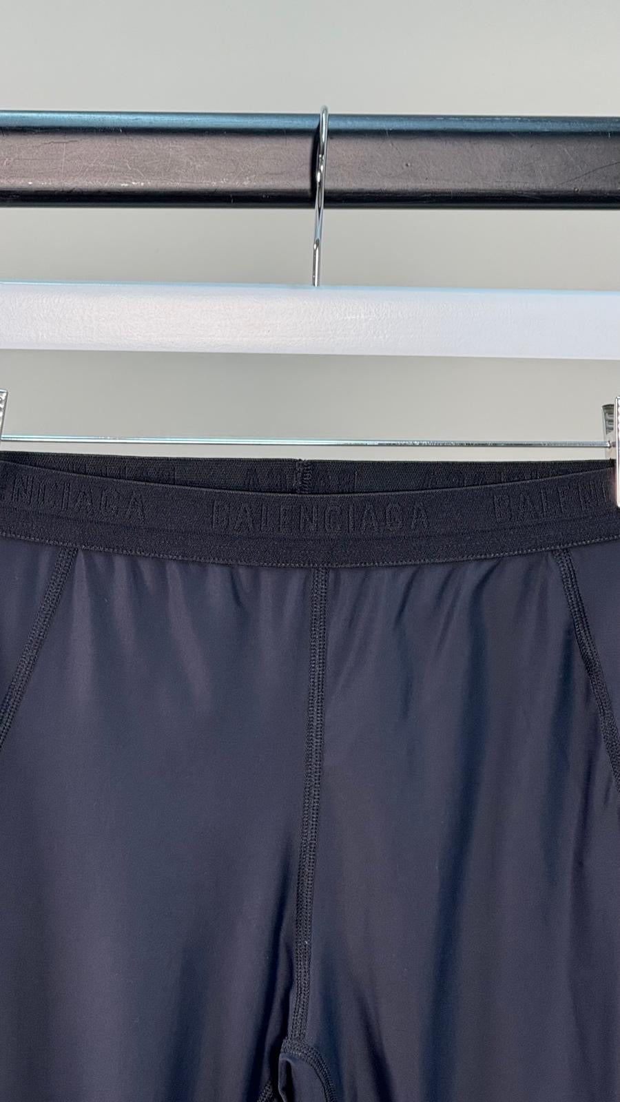 Balenciaga Black Logo Waist Leggings - Medium