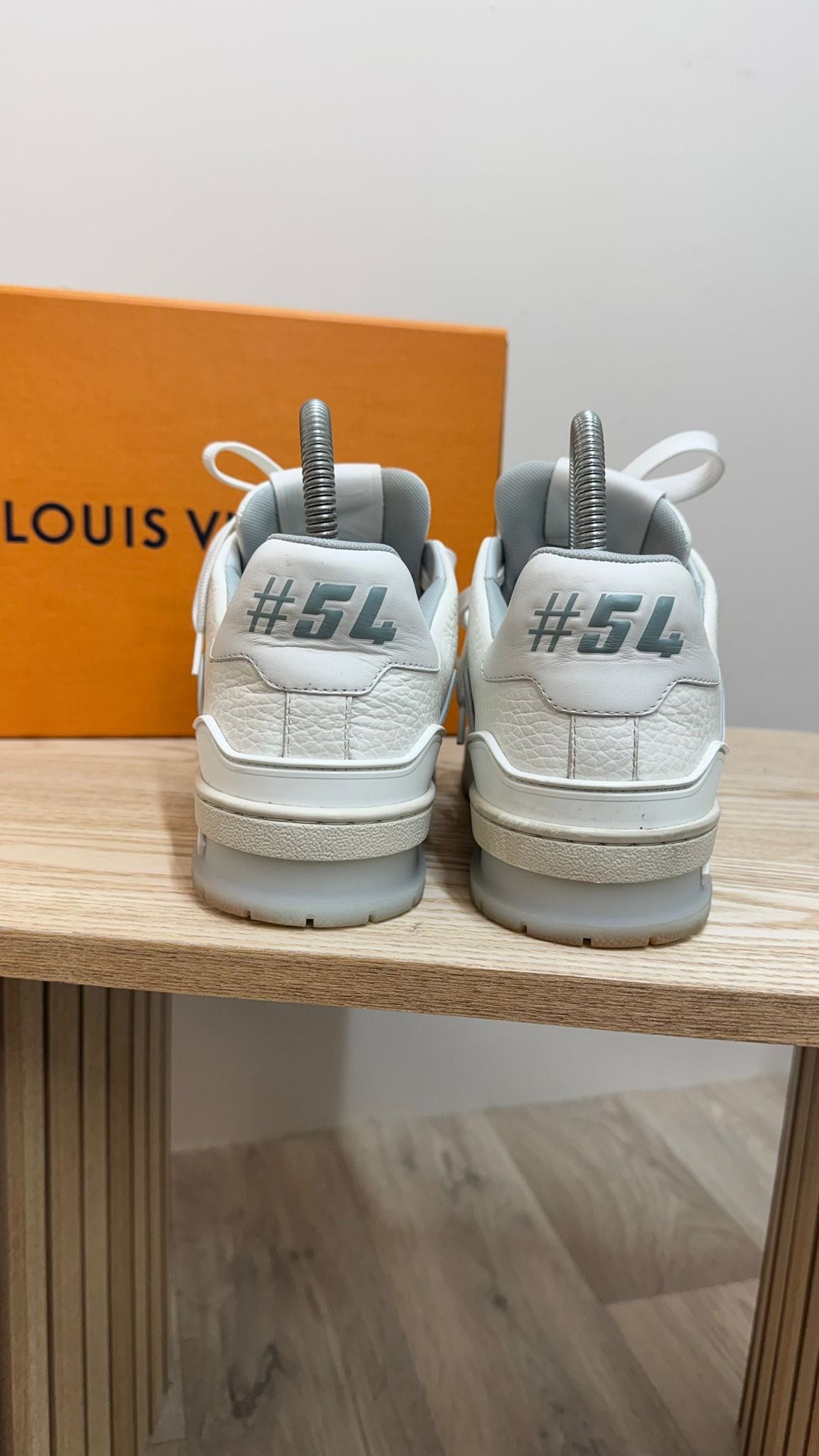 Louis Vuitton White Monochrome Trainers – EU 38 / UK 5