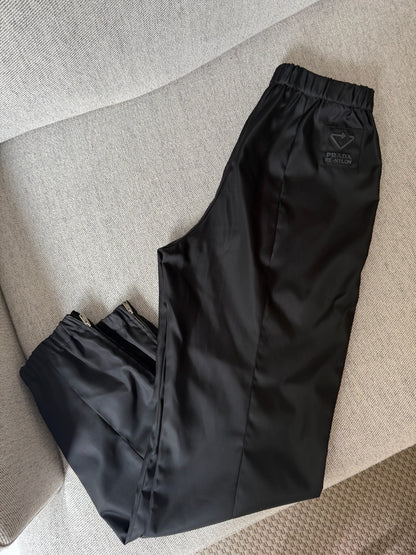 Prada Straight-Leg Re-Nylon Gabardine Trousers-42/Small
