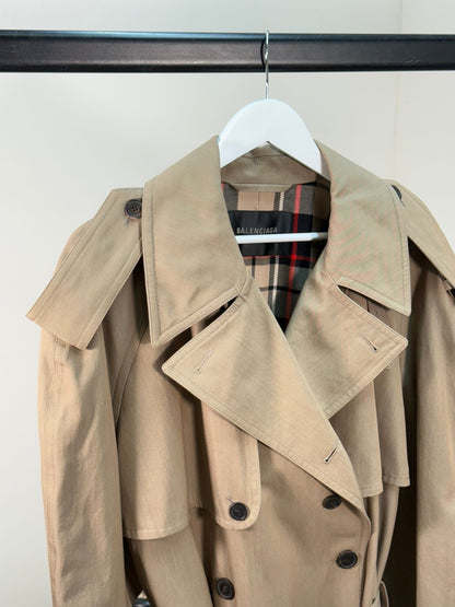 Balenciaga Beige Trench Coat - Size 2/UK10 Medium