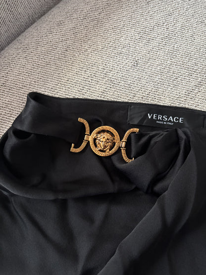 Versace Black and Gold Medusa Mini Skirt – UK8
