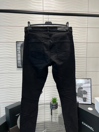 Amiri Black Bandana Distressed Jeans - 33
