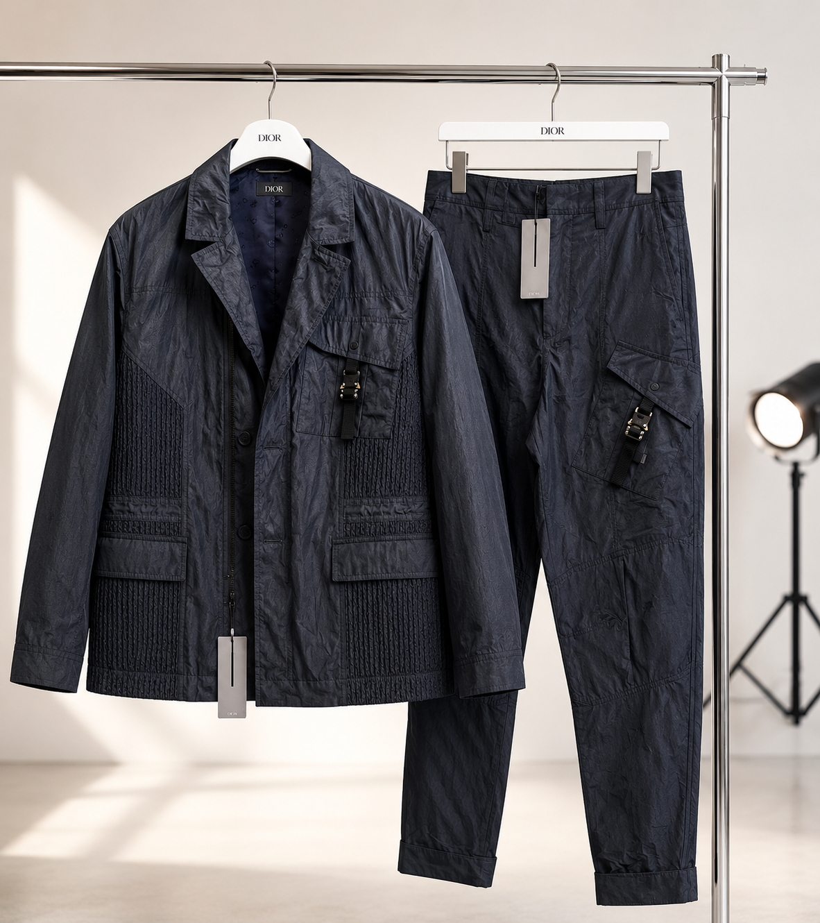 Dior Navy Woven Pants - New In Tags 50/Large