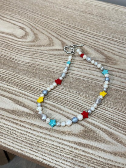 Ian Charms Pearl Star Beaded Dmp Necklace - One Size