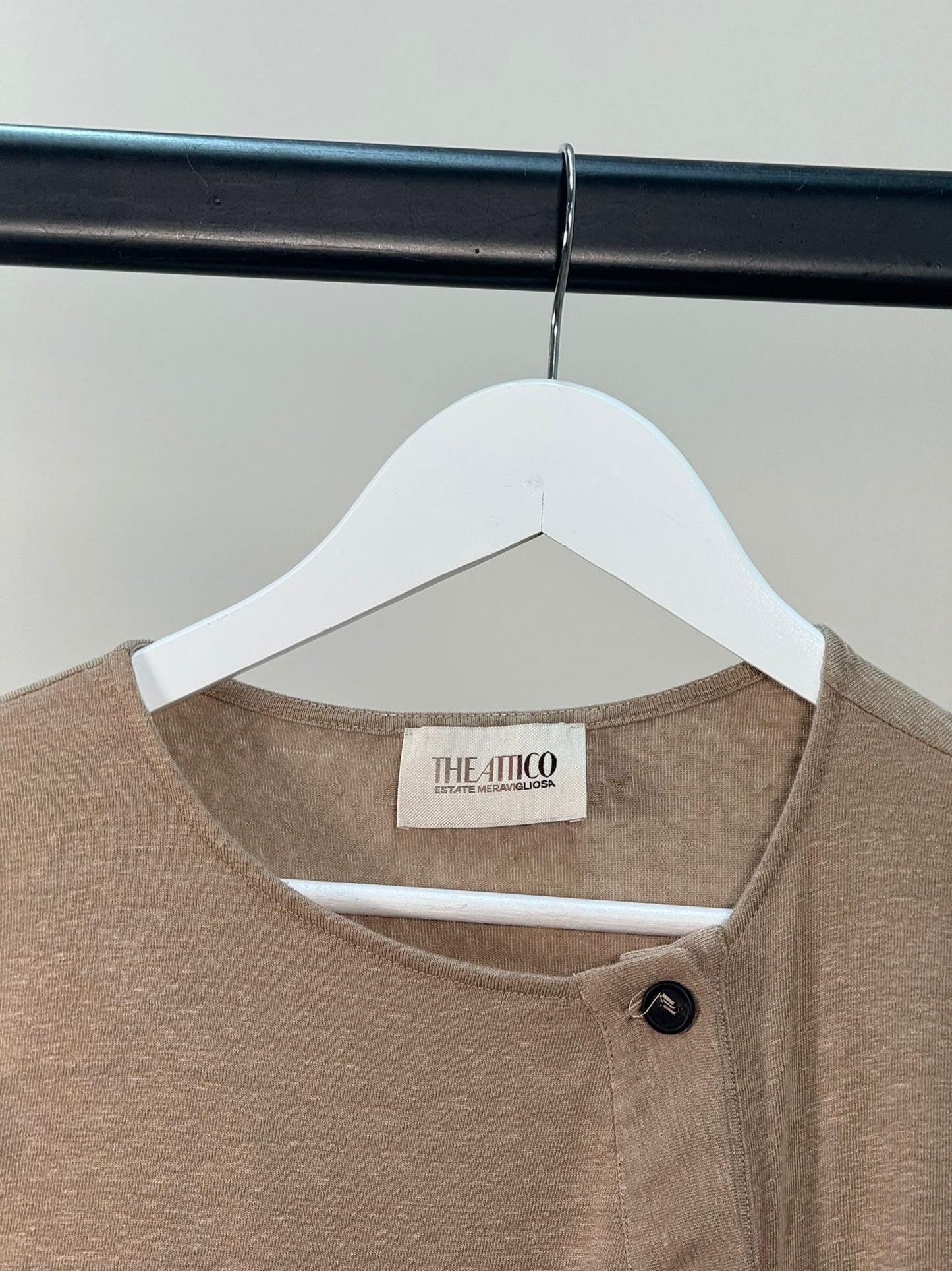 The Attico Beige Button Up Detailed Sleeveless Top - IT 42/M-L