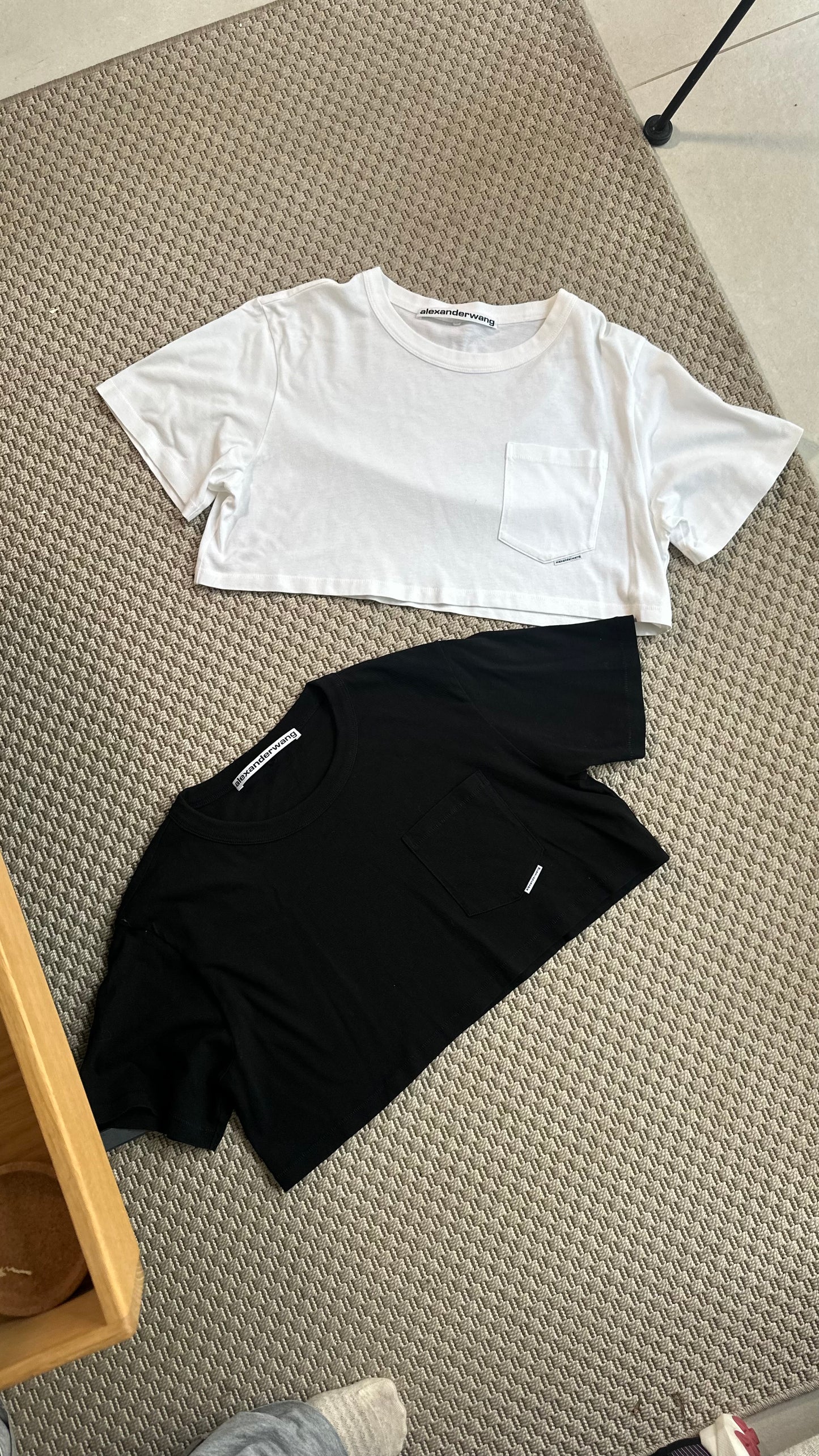 Alexander Wang White Logo Crop Top - Medium