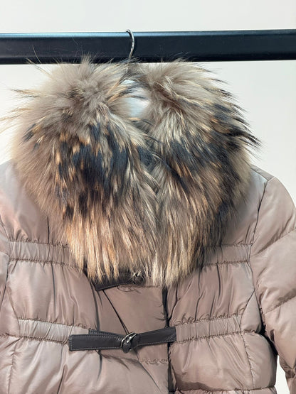 Moncler Lemming Fur Down Puffer Quilted Parka Jacket -Size 1/Small