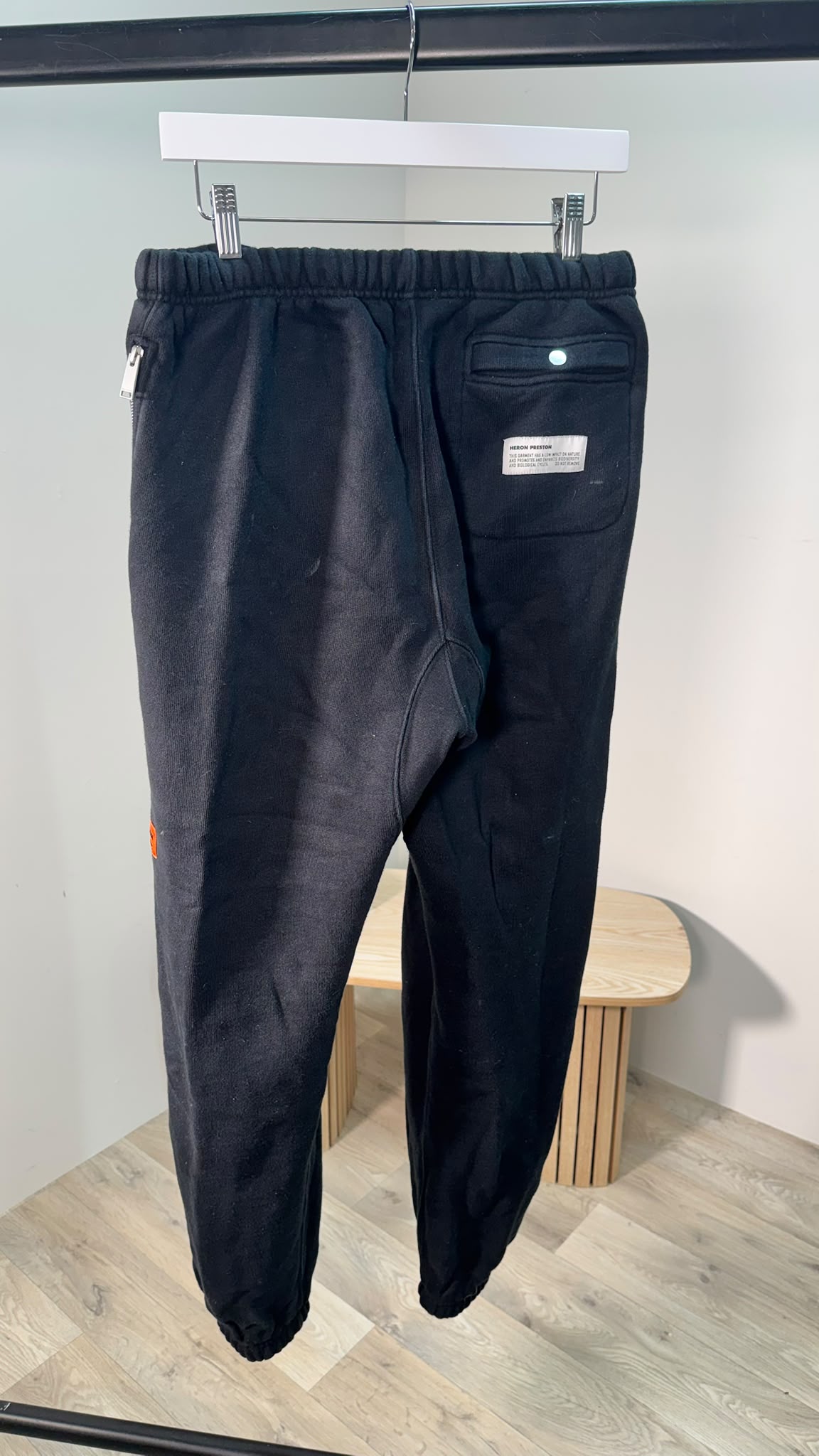 Heron Preston Black CTNNB Logo Tracksuit Pants – Small