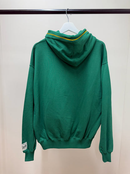 Drôle De Monsieur Green Yellow Logo Hoodie- In Tags Small