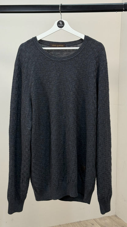 Louis Vuitton Grey Damier Print Jumper - 4XL