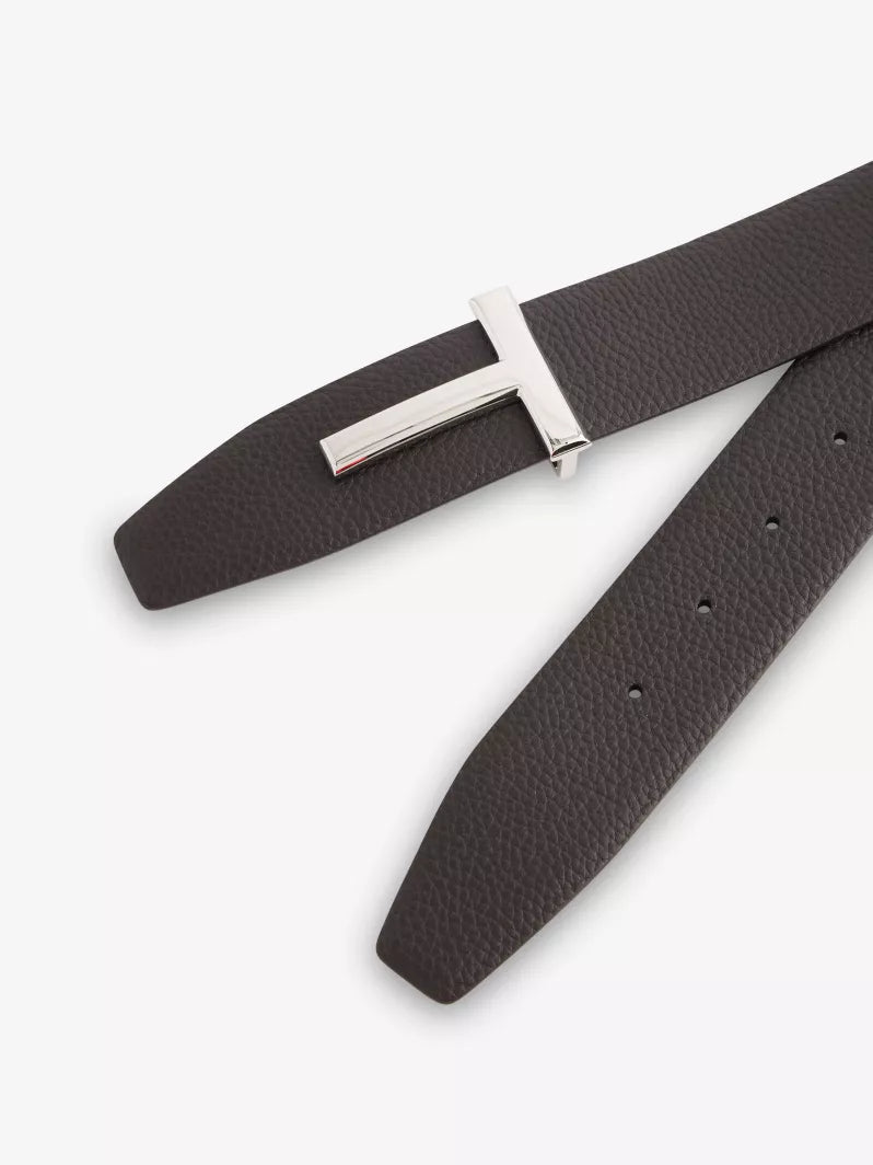 Tom Ford Black Leather TG 100cm Belt- Brand New In Box