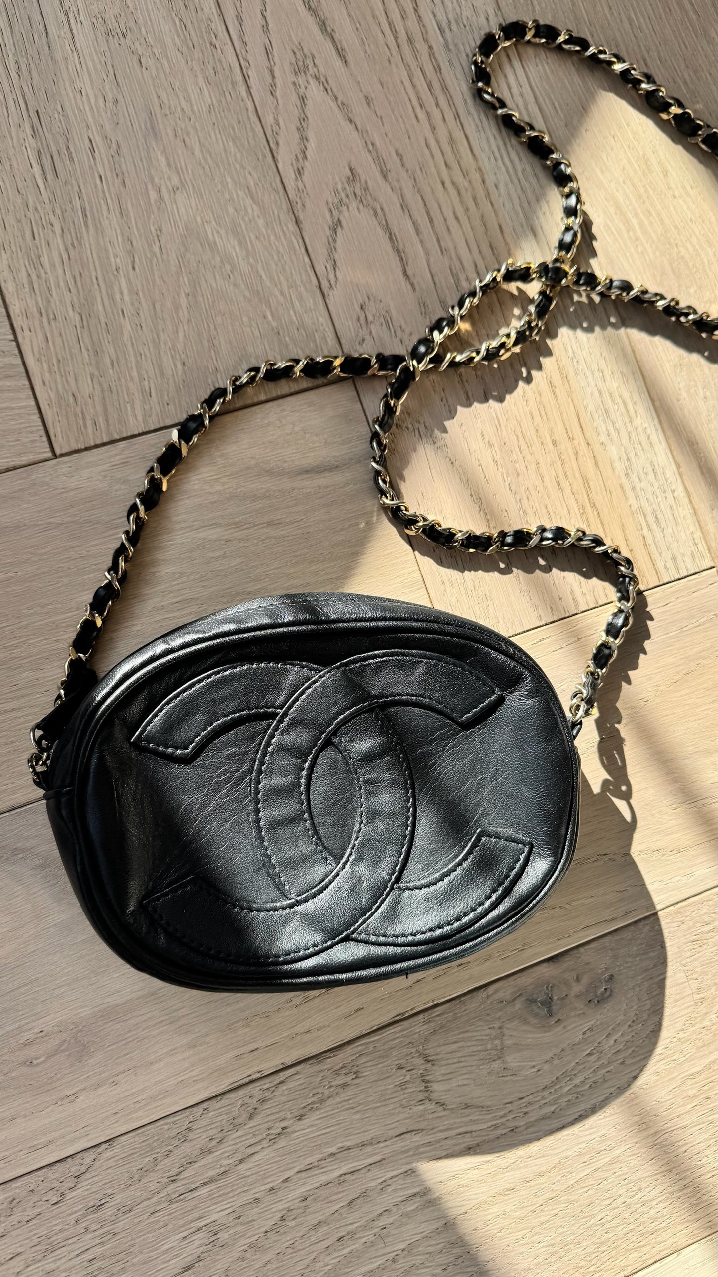 Chanel Black Oval Vintage Chanel Mini