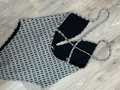 Fendi Black And White FF Swimsuit - M/10/42