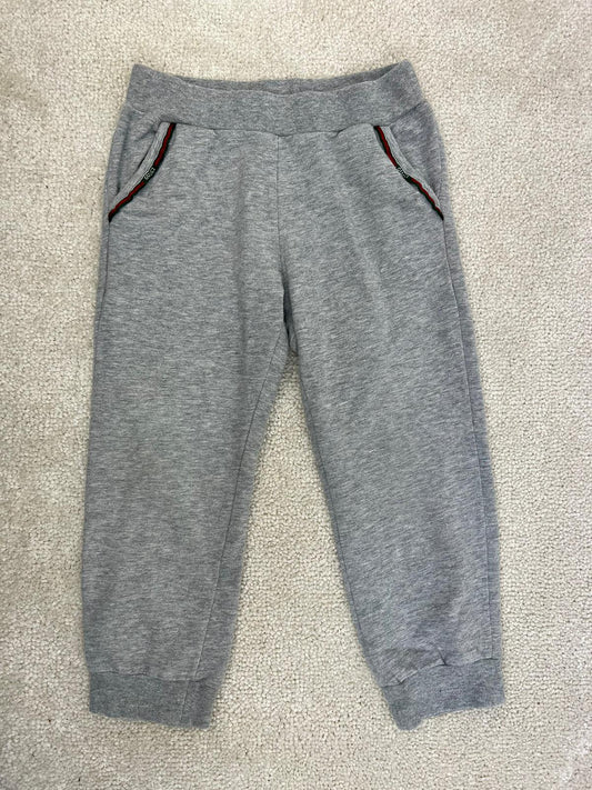 Kids Gucci Grey & Red Logo Stripe Pocket Detail Tracksuit Bottom (Age 24m)