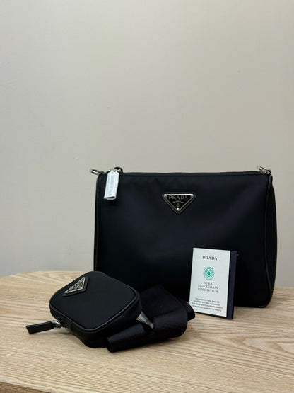 Prada Black Re Nylon Crossbody Bag- Brand New
