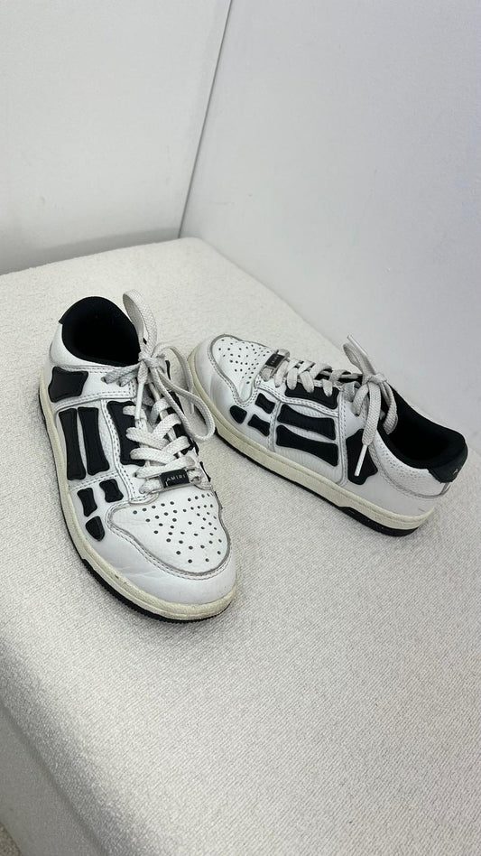 Kids Amiri White & Black Bone Trainers - EU 29