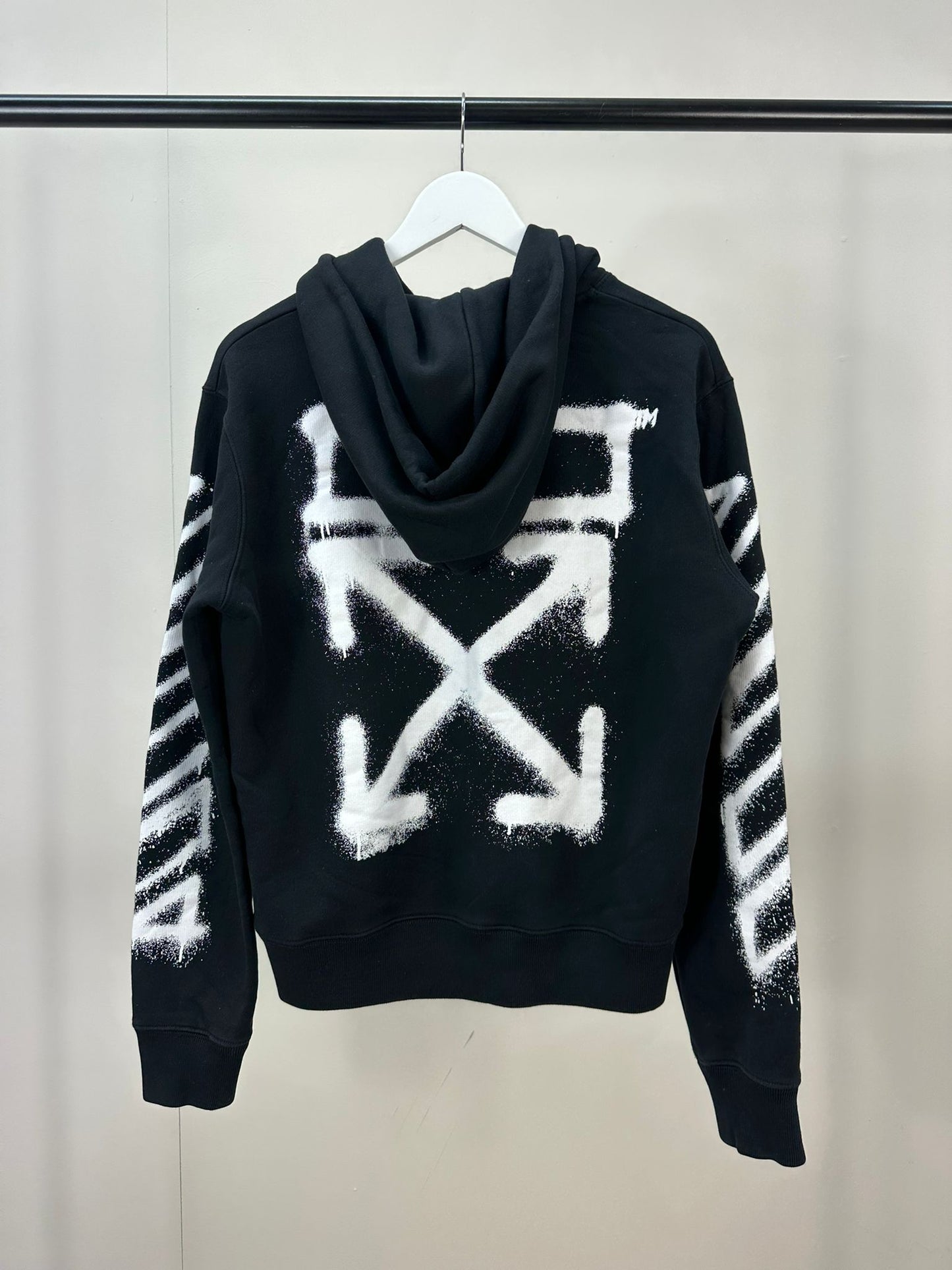 Off-White Black Spray Paint Cross Jumper - Small