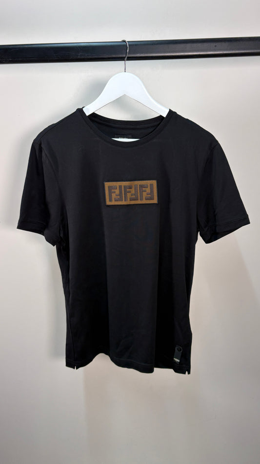 Fendi Black & Tan FF T-Shirt – UK Medium