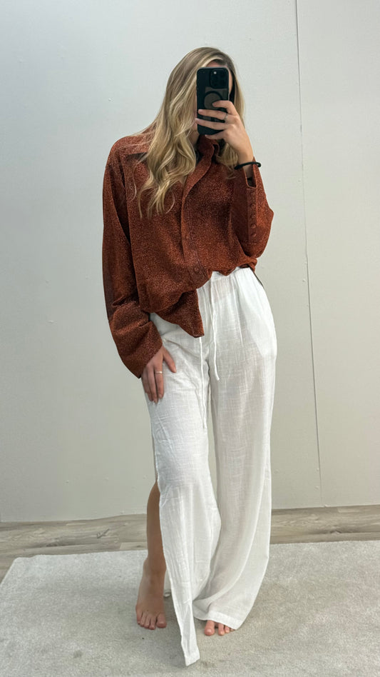 Oséree Bronze Glitter Lumier Shirt S-M