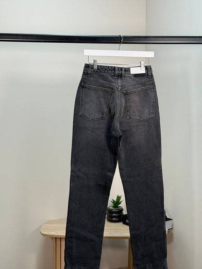 Re/Done Black Denim Straight Leg Jeans - 27
