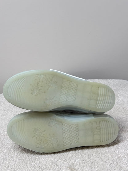 Dior White B23 Hightop Trainers- Mens - UK 6