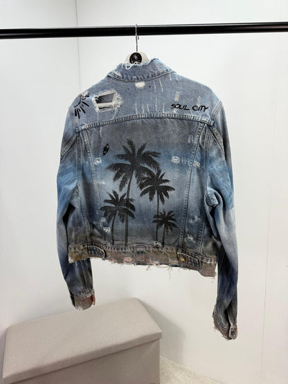 Amiri Palm Tree Denim jacket - Small