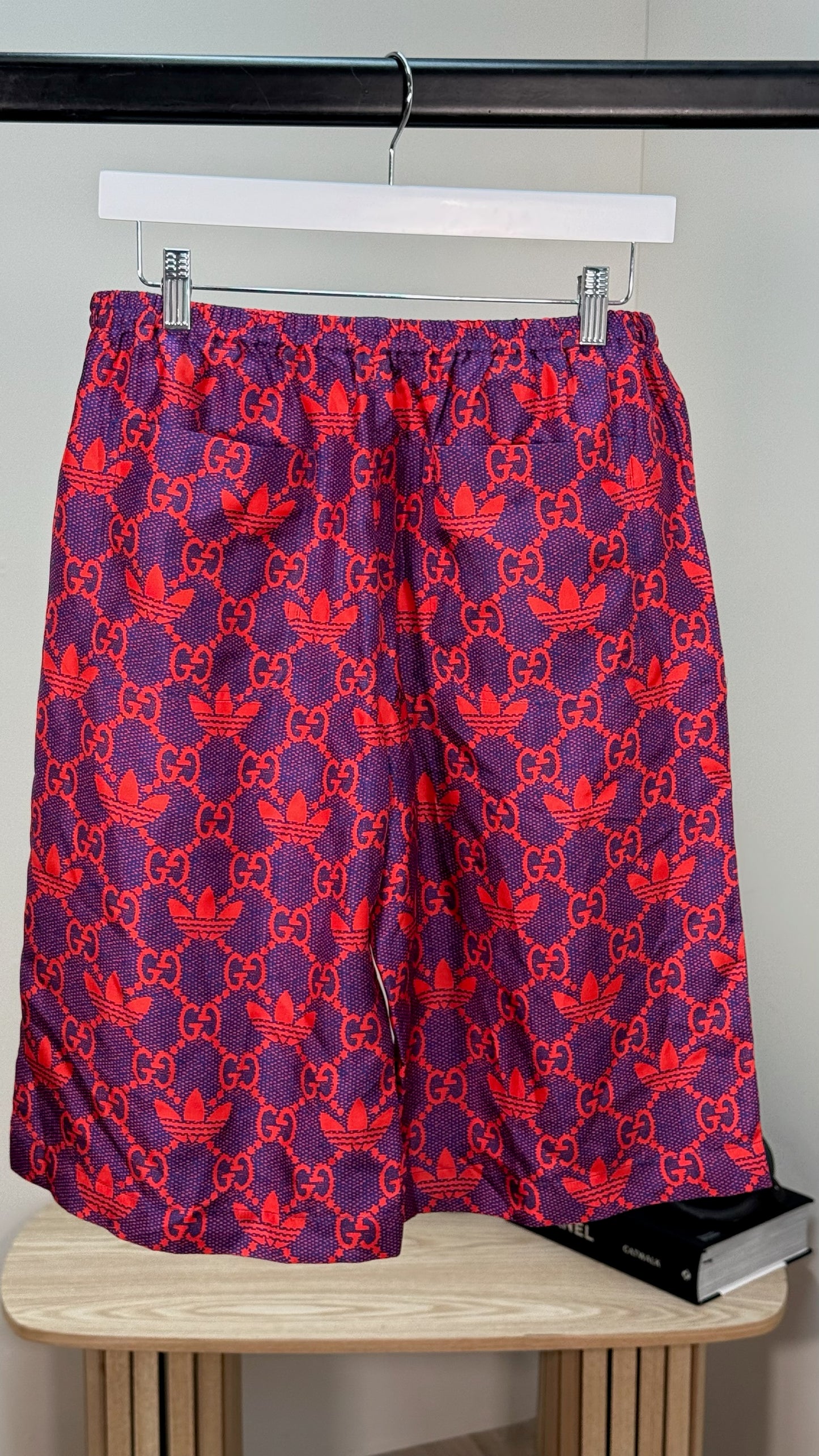 Gucci X Adidas Gucci X Adidas Pink Marco GG Trefoil Print Silk Shorts - Brand New In Tags Size 46/Small