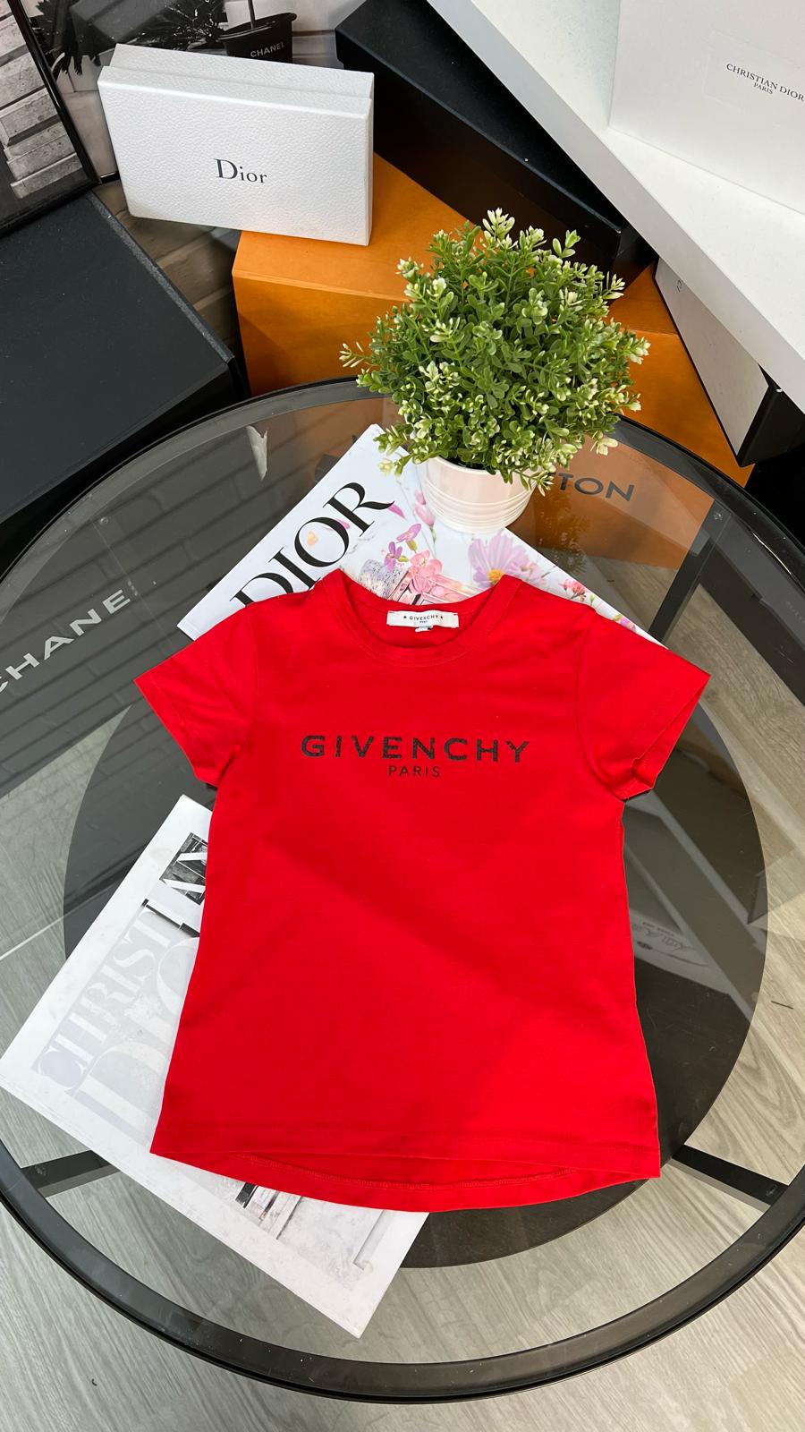 Kids Givenchy Red Black Logo T-Shirt - Age 6