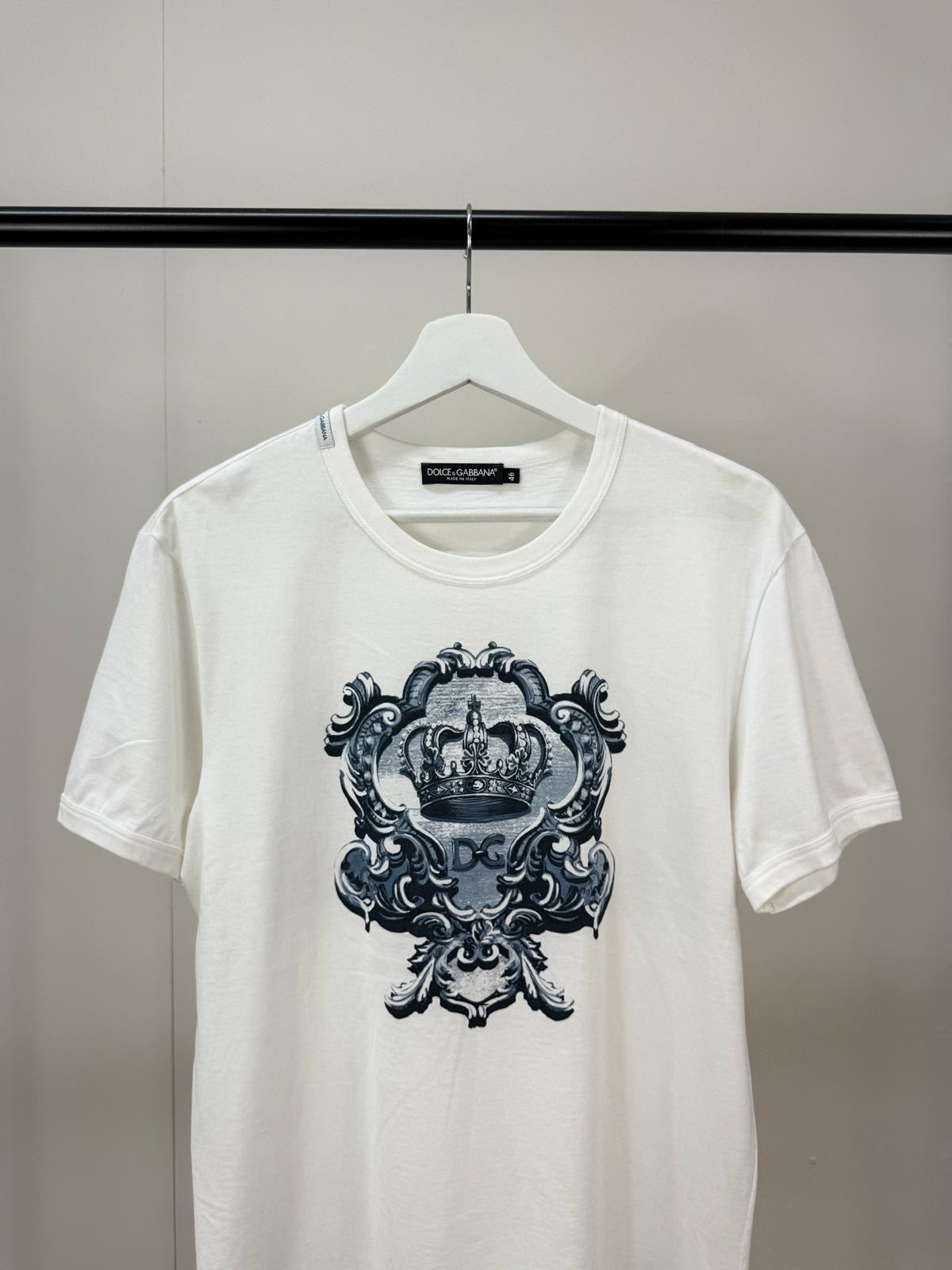 Dolce & Gabbana Blue Crown T-Shirt - 46, UK Small