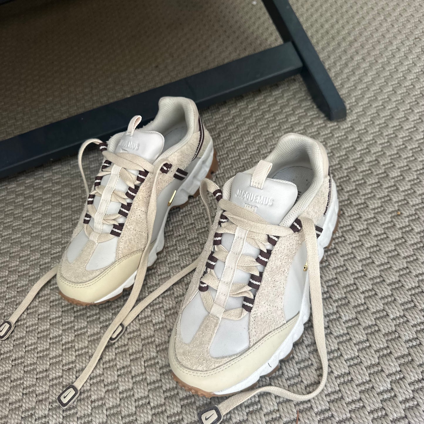 Jacquemus x Nike J Force 1 Low SP Cream Brown Trainers – UK 2.5 / EU 35.5