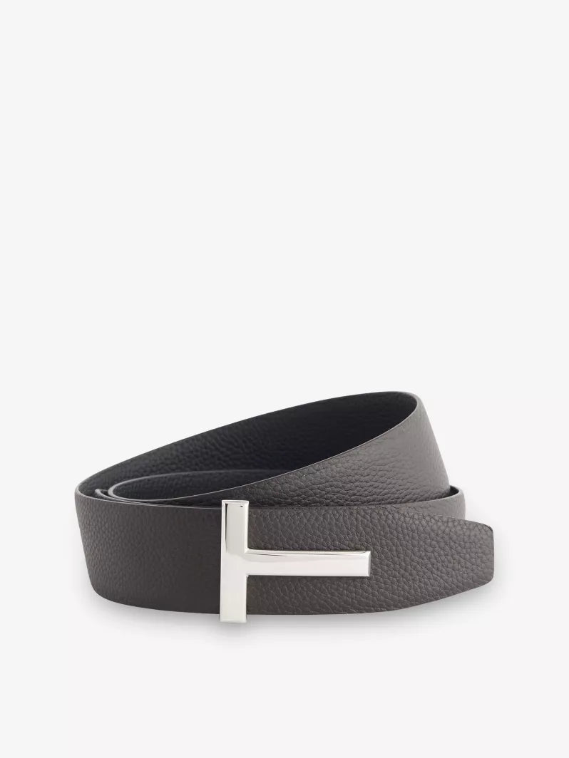 Tom Ford Black Leather TG 100cm Belt- Brand New In Box