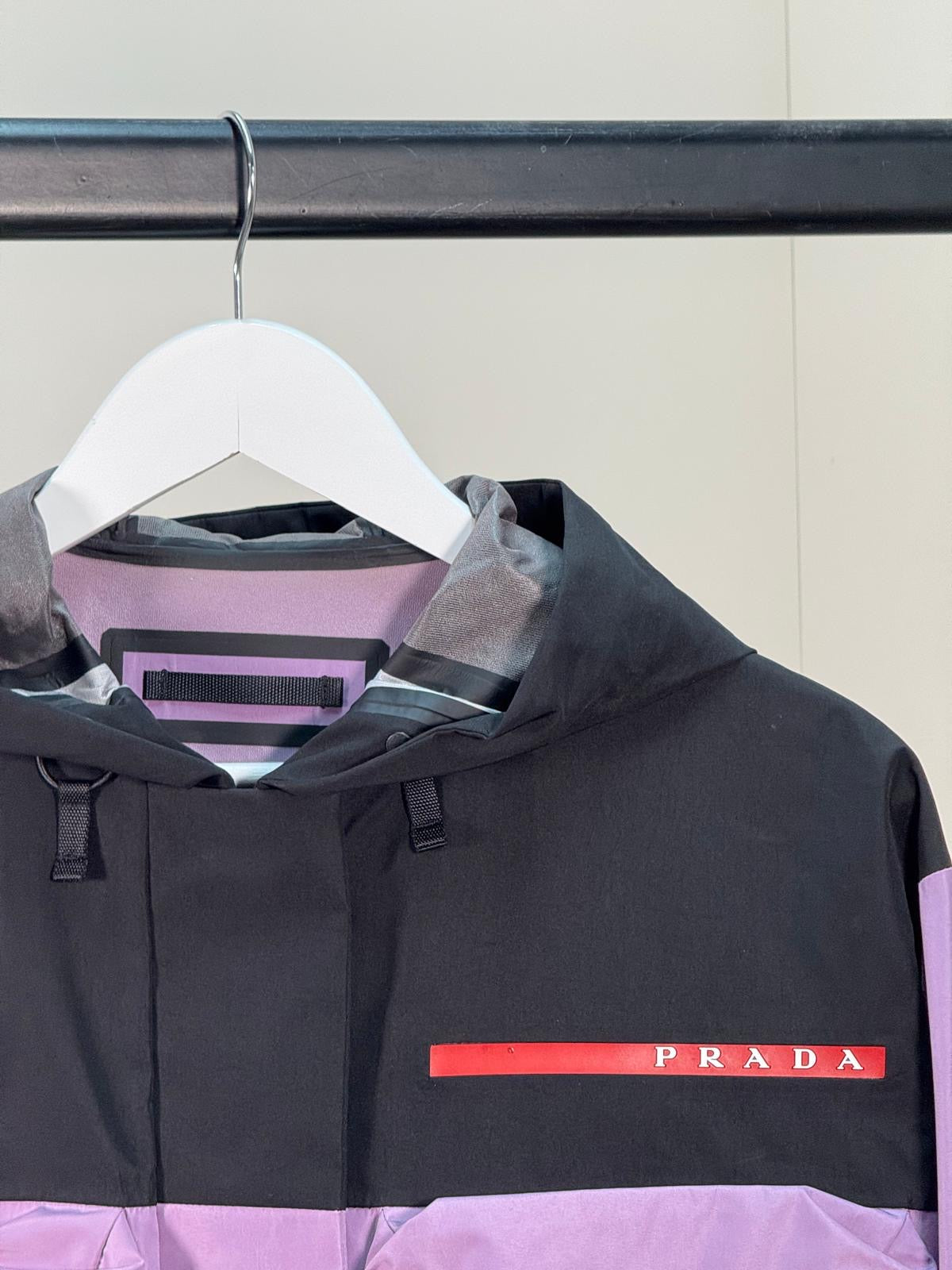 Prada Purple Linea Rossa Cropped Jacket - Medium