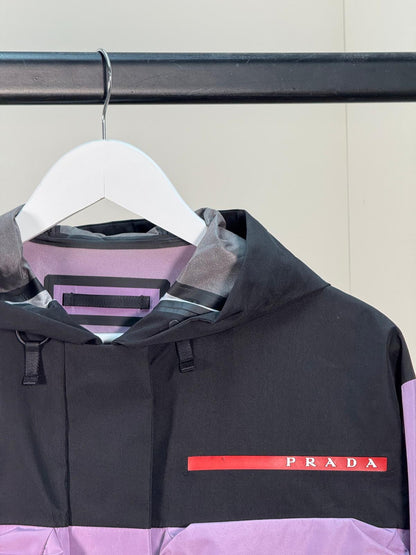 Prada Purple Linea Rossa Cropped Jacket - Medium