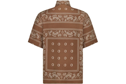 Dior x Travis Scott Brown Paisley Bandana Motif Silk Shirt – 41