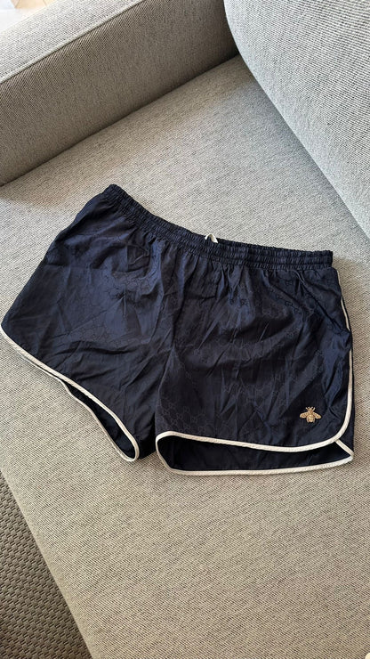 Gucci Navy GG Monogram Print Swim Shorts - 52/XL