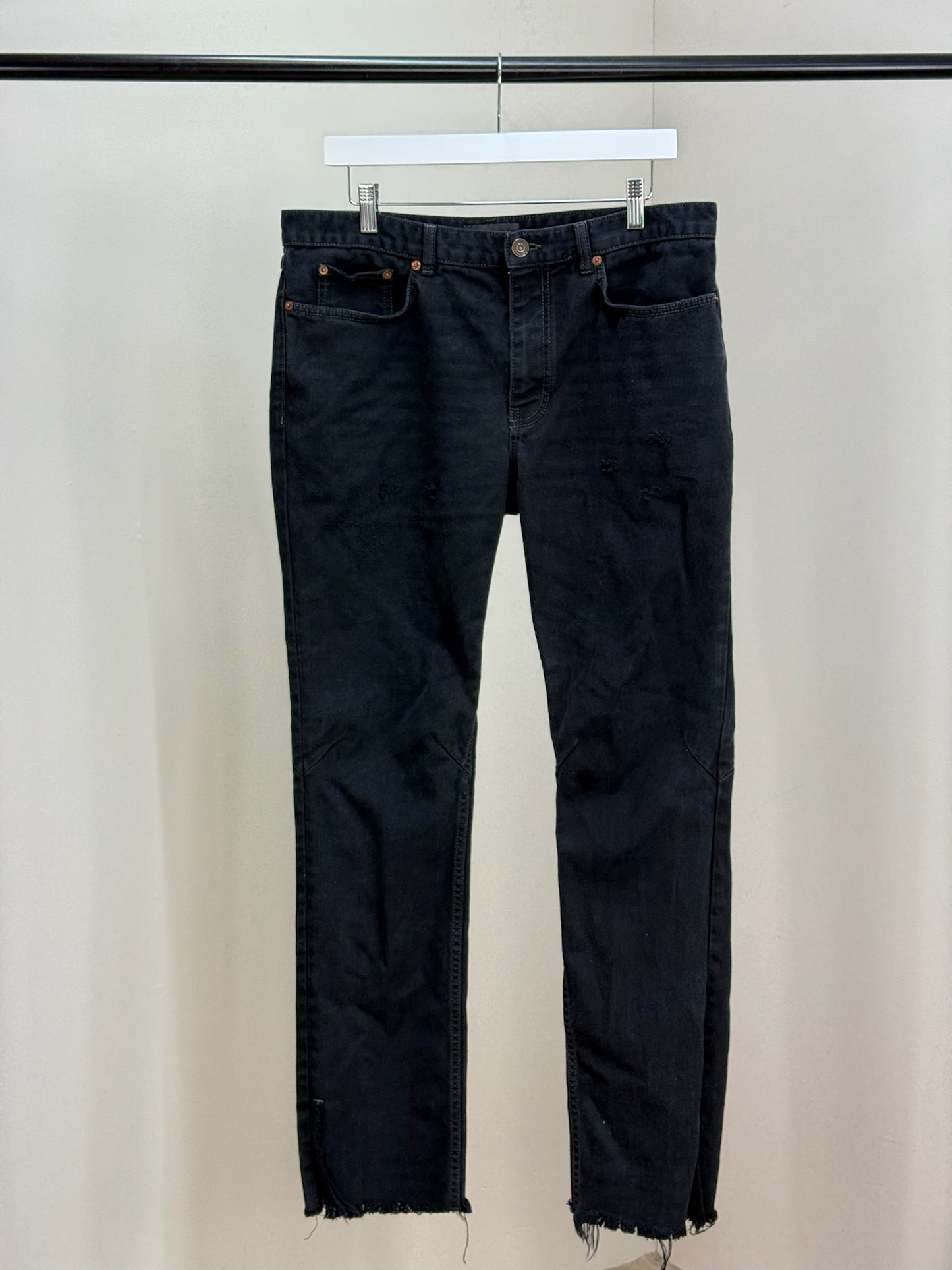 Balenciaga Black logo on back black jeans - 34
