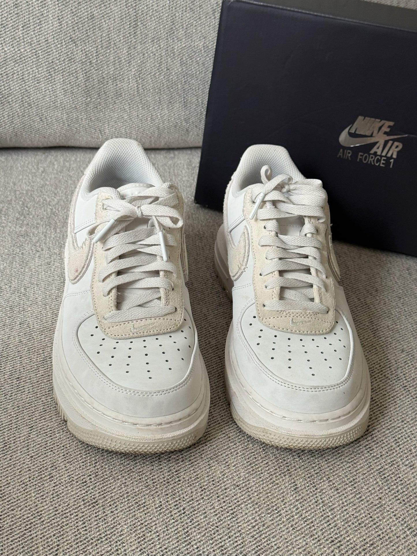 Nike Air Force 1 '07 Luxe Ghost White Trainers - UK 7.5