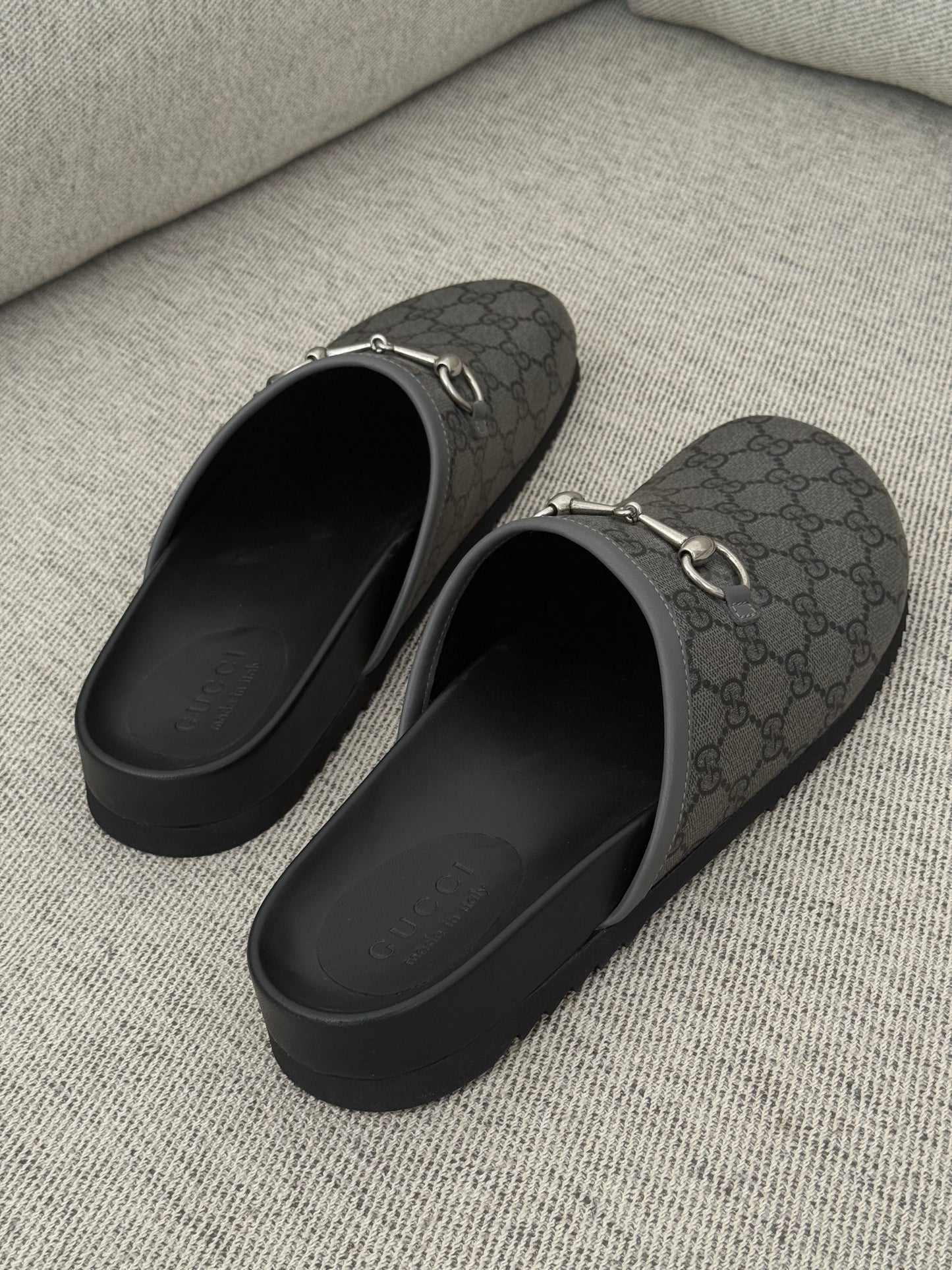 Gucci GG Horsebite Slider Mules- UK 10 Brand New