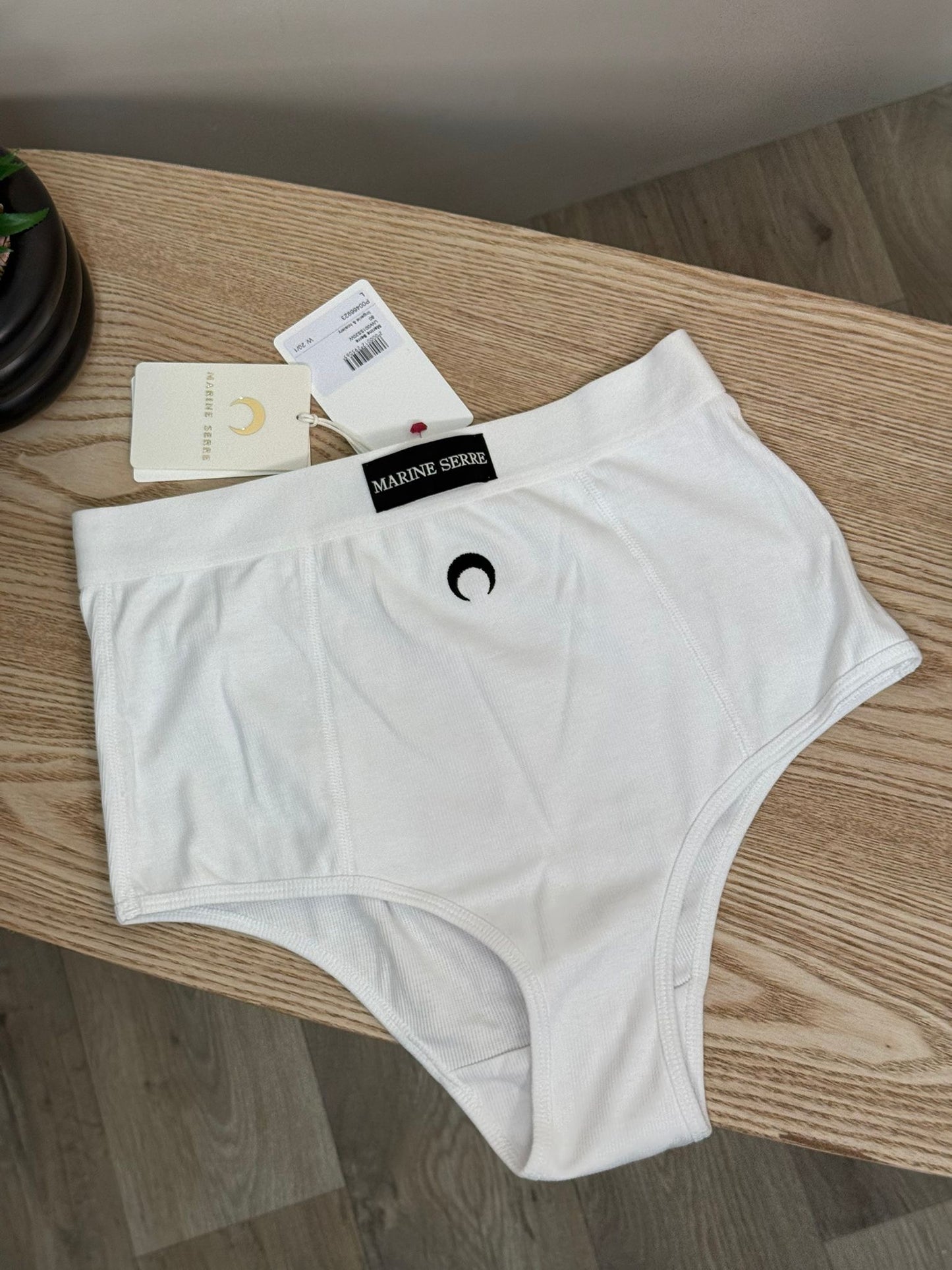 Marine Serre White Logo High-Waisted Underpants - New In Tags Large